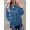 imageDokotoo Womens Casual Long Sleeve Hoodies Sweatshirts Drawstring Pullover Tunic Tops With PocketsA1 Blue