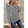imageDokotoo Womens Casual Long Sleeve Hoodies Sweatshirts Drawstring Pullover Tunic Tops With PocketsA1 Gray