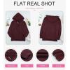imageDokotoo Womens Casual Long Sleeve Hoodies Sweatshirts Drawstring Pullover Tunic Tops With PocketsA1 Red
