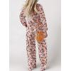 imageDokotoo Womens Casual Loose Overalls Jumpsuits One Piece Long Sleeve Printed Wide Leg Long Pant Rompers With PocketsBlack