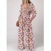 imageDokotoo Womens Casual Loose Overalls Jumpsuits One Piece Long Sleeve Printed Wide Leg Long Pant Rompers With PocketsBlack