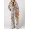 imageDokotoo Womens Casual Loose Overalls Jumpsuits One Piece Long Sleeve Printed Wide Leg Long Pant Rompers With PocketsWhite