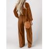 imageDokotoo Womens Casual Loose Overalls Jumpsuits One Piece Long Sleeve Wide Leg Long Pant Rompers With PocketsCoffee