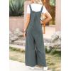 imageDokotoo Womens Casual Loose Overalls Jumpsuits One Piece Sleeveless Wide Leg Long Pant Rompers With PocketsDark Grey