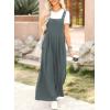 imageDokotoo Womens Casual Loose Overalls Jumpsuits One Piece Sleeveless Wide Leg Long Pant Rompers With PocketsDark Grey