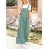 imageDokotoo Womens Casual Loose Overalls Jumpsuits One Piece Sleeveless Wide Leg Long Pant Rompers With PocketsGreen Bay