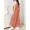 imageDokotoo Womens Casual Loose Overalls Jumpsuits One Piece Sleeveless Wide Leg Long Pant Rompers With PocketsPale Chestnut