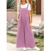 imageDokotoo Womens Casual Loose Overalls Jumpsuits One Piece Sleeveless Wide Leg Long Pant Rompers With PocketsValerian