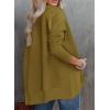 imageDokotoo Womens Casual Oversized Half Zip Sweatshirts Long Sleeve Solid Color Pullover Jackets with PocketsGreen