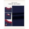 imageDokotoo Womens Casual Summer Dresses Fashion Cap Sleeve Color Block Crewneck Shift Tshirt Mini DressBlue