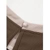 imageDokotoo Womens Casual Summer Dresses Fashion Cap Sleeve Color Block Crewneck Shift Tshirt Mini DressBrown