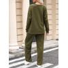 imageDokotoo Womens Cotton 2 Piece Outfits Sweatsuit Casual Fall Long Sleeve Knit Tops And Pants Lounge SetsJungle Green