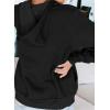 imageDokotoo Womens Full Zip Up Hoodie Long Sleeve Hooded Sweatshirts Pockets Jacket Coat for WomenA Black