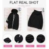 imageDokotoo Womens Full Zip Up Hoodie Long Sleeve Hooded Sweatshirts Pockets Jacket Coat for WomenA Black
