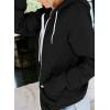 imageDokotoo Womens Full Zip Up Hoodie Long Sleeve Hooded Sweatshirts Pockets Jacket Coat for WomenA Black