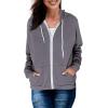 imageDokotoo Womens Full Zip Up Hoodie Long Sleeve Hooded Sweatshirts Pockets Jacket Coat for WomenA Deep Gray 2