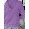 imageDokotoo Womens Full Zip Up Hoodie Long Sleeve Hooded Sweatshirts Pockets Jacket Coat for WomenA Purple
