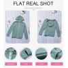 imageDokotoo Womens Full Zip Up Hoodie Long Sleeve Hooded Sweatshirts Pockets Jacket Coat for WomenA Sky Blue