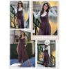 imageDokotoo Womens Jumpsuits Spaghetti Straps Ruched Drawstring Knit Wide Leg Romper Casual Jumpsuits with PocketsBrown