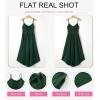 imageDokotoo Womens Jumpsuits Spaghetti Straps Ruched Drawstring Knit Wide Leg Romper Casual Jumpsuits with PocketsGreen