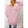 imageDokotoo Womens Long Sleeve Tops V Neck Shirts Dressy Casual Blouses Fall Outfits Trendy Clothes Clothes 2025Apricot Pink