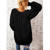 imageDokotoo Womens Long Sleeve Tops V Neck Shirts Dressy Casual Blouses Fall Outfits Trendy Clothes Clothes 2025Black