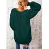 imageDokotoo Womens Long Sleeve Tops V Neck Shirts Dressy Casual Blouses Fall Outfits Trendy Clothes Clothes 2025Green
