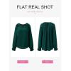 imageDokotoo Womens Long Sleeve Tops V Neck Shirts Dressy Casual Blouses Fall Outfits Trendy Clothes Clothes 2025Green