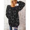 imageDokotoo Womens Long Sleeve Tops V Neck Shirts Dressy Casual Blouses Fall Outfits Trendy Clothes Clothes 2025Printblack
