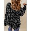imageDokotoo Womens Long Sleeve Tops V Neck Shirts Dressy Casual Blouses Fall Outfits Trendy Clothes Clothes 2025Printblack