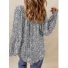 imageDokotoo Womens Long Sleeve Tops V Neck Shirts Dressy Casual Blouses Fall Outfits Trendy Clothes Clothes 2025Printgray