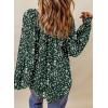 imageDokotoo Womens Long Sleeve Tops V Neck Shirts Dressy Casual Blouses Fall Outfits Trendy Clothes Clothes 2025Printgreen