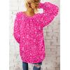 imageDokotoo Womens Long Sleeve Tops V Neck Shirts Dressy Casual Blouses Fall Outfits Trendy Clothes Clothes 2025Printpink