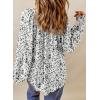 imageDokotoo Womens Long Sleeve Tops V Neck Shirts Dressy Casual Blouses Fall Outfits Trendy Clothes Clothes 2025Printwhite