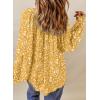 imageDokotoo Womens Long Sleeve Tops V Neck Shirts Dressy Casual Blouses Fall Outfits Trendy Clothes Clothes 2025Printyellow