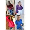 imageDokotoo Womens Long Sleeve Tops V Neck Shirts Dressy Casual Blouses Fall Outfits Trendy Clothes Clothes 2025Purple
