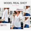 imageDokotoo Womens Long Sleeve Tops V Neck Shirts Dressy Casual Blouses Fall Outfits Trendy Clothes Clothes 2025White