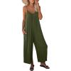 imageDokotoo Womens Loose Sleeveless Jumpsuits Adjustable Spaghetti Strap Stretchy Long Pant Romper Jumpsuit with Pockets1 Green