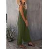 imageDokotoo Womens Loose Sleeveless Jumpsuits Adjustable Spaghetti Strap Stretchy Long Pant Romper Jumpsuit with Pockets1 Green