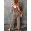 imageDokotoo Womens Loose Sleeveless Jumpsuits Adjustable Spaghetti Strap Stretchy Long Pant Romper Jumpsuit with PocketsA Light Brown