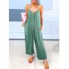 imageDokotoo Womens Loose Sleeveless Jumpsuits Adjustable Spaghetti Strap Stretchy Long Pant Romper Jumpsuit with PocketsA Mint Green 2