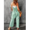 imageDokotoo Womens Loose Sleeveless Jumpsuits Adjustable Spaghetti Strap Stretchy Long Pant Romper Jumpsuit with PocketsA Mint Green