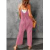 imageDokotoo Womens Loose Sleeveless Jumpsuits Adjustable Spaghetti Strap Stretchy Long Pant Romper Jumpsuit with PocketsA Pink