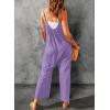 imageDokotoo Womens Loose Sleeveless Jumpsuits Adjustable Spaghetti Strap Stretchy Long Pant Romper Jumpsuit with PocketsA Purple