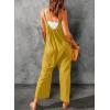 imageDokotoo Womens Loose Sleeveless Jumpsuits Adjustable Spaghetti Strap Stretchy Long Pant Romper Jumpsuit with PocketsA Yellow