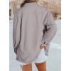 imageDokotoo Womens Oversized Denim Jacket Casual Long Sleeve Denim Shirts Distresse Jean Jacket Fall Outfits 2025A Gray