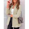 imageDokotoo Womens Oversized Denim Jacket Casual Long Sleeve Denim Shirts Distresse Jean Jacket Fall Outfits 2025A1 Apricot