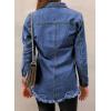 imageDokotoo Womens Oversized Denim Jacket Casual Long Sleeve Denim Shirts Distresse Jean Jacket Fall Outfits 2025A1 Blue