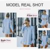 imageDokotoo Womens Oversized Denim Jacket Casual Long Sleeve Denim Shirts Distresse Jean Jacket Fall Outfits 2025A1 Sky Blue