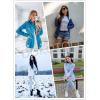 imageDokotoo Womens Oversized Denim Jacket Casual Long Sleeve Denim Shirts Distresse Jean Jacket Fall Outfits 2025A1 Sky Blue